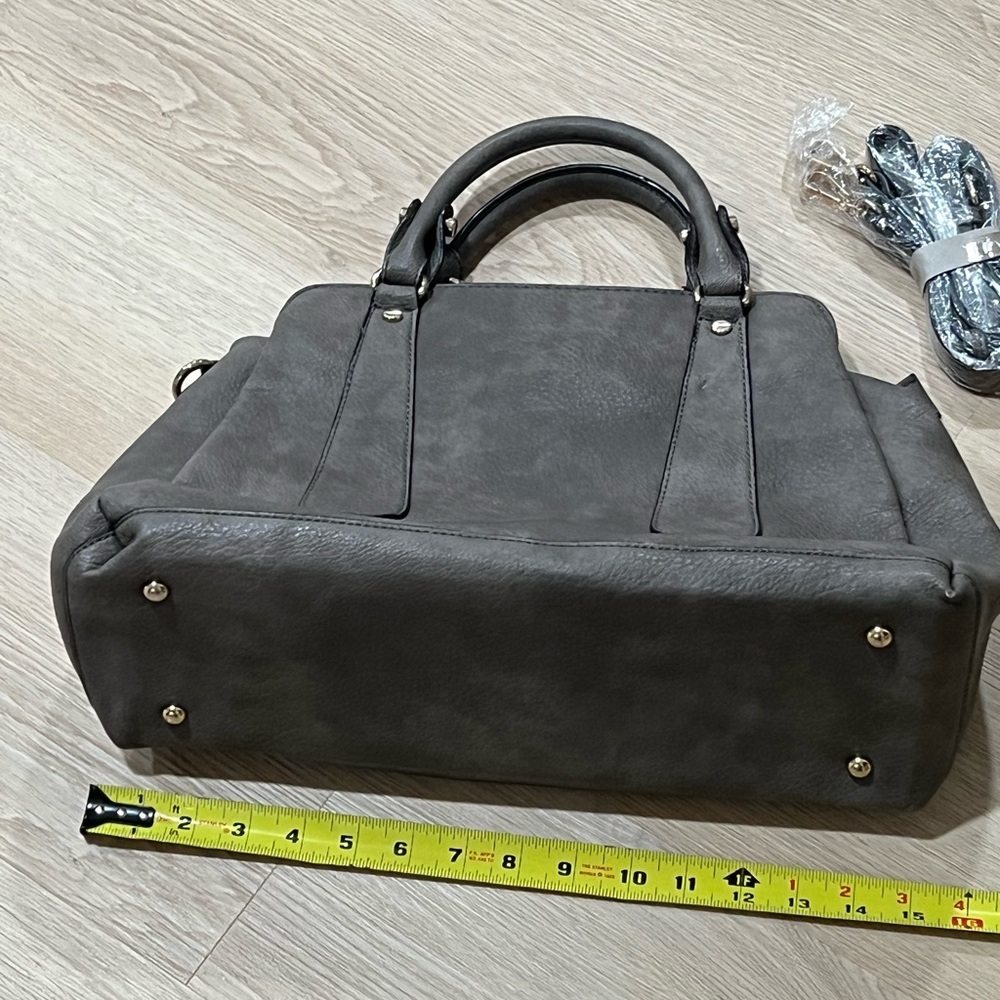 Urban Expressions Gray Satchel with Structured Design and Double Handles